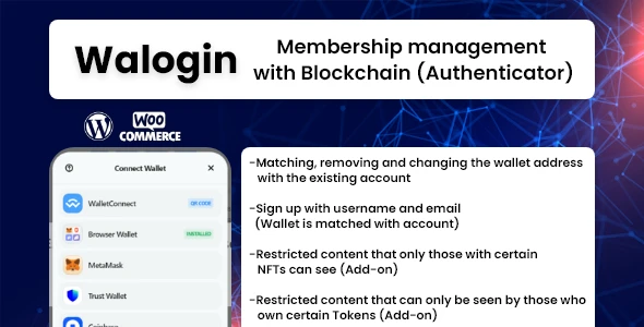 Walogin – Membership management with Blockchain (Authenticator)